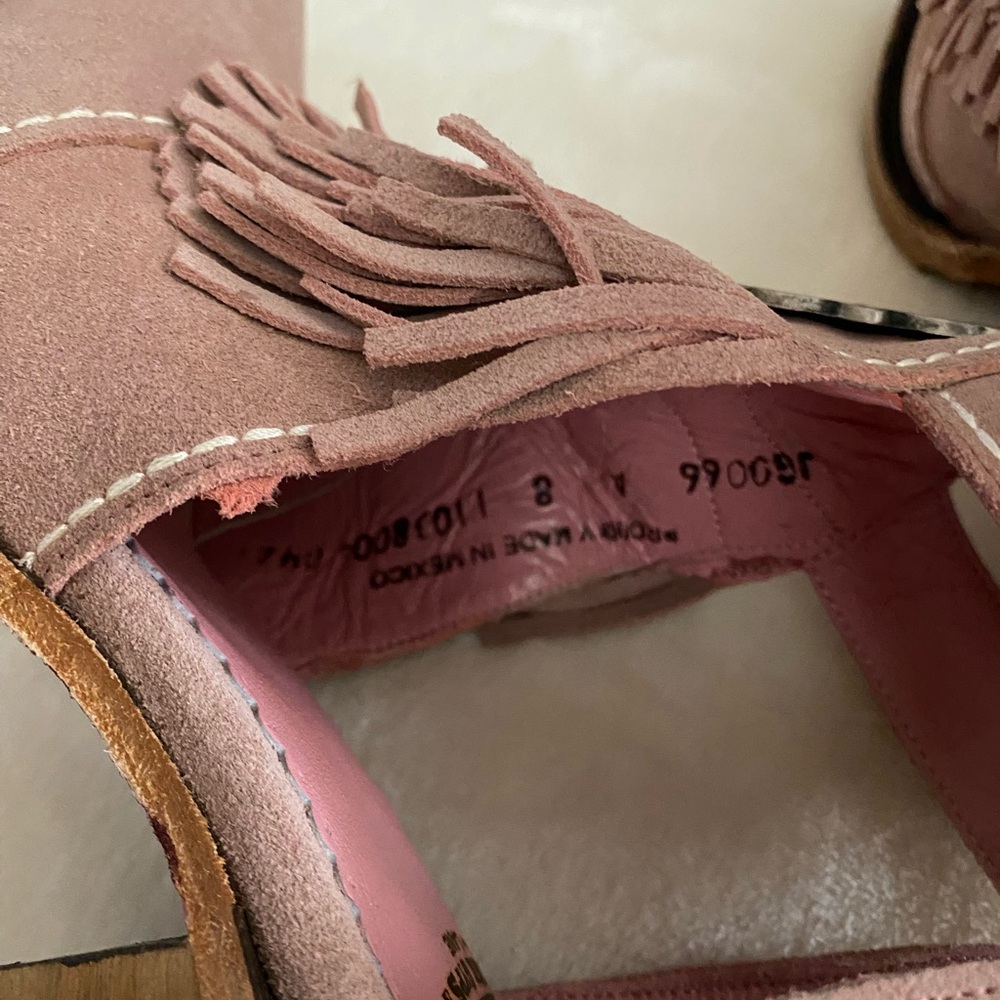 Junk Gypsy Pink Fringe Ankle Boots - Picture 6 of 10